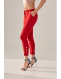 Elegant red cigarette pants PR01810 - Online store - Boutique